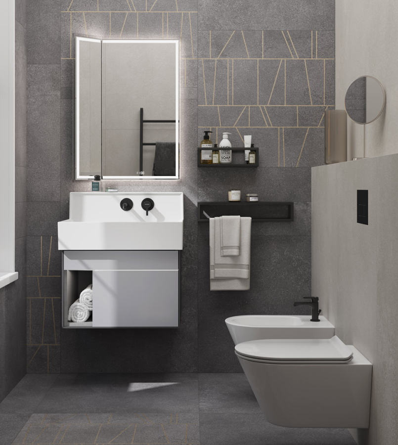 Kerama Marazzi Tecnologica тумба подвесная 65 серая LO.M.65GRAY