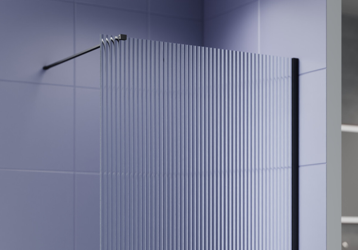 Aquatek AQ.WI.090.2BL Душевая перегородка Walk In 90см с держателем 1200мм черный