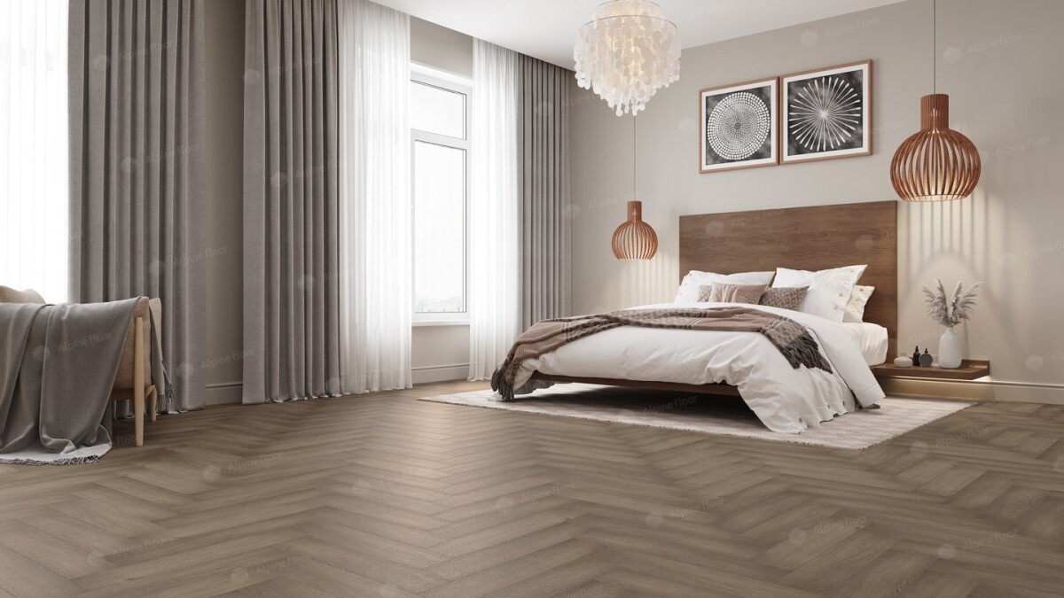 Alpine Floor Parquet Light SPC ламинат Дуб Насыщенный ECO 13-7AB 600 х 125 х 4мм