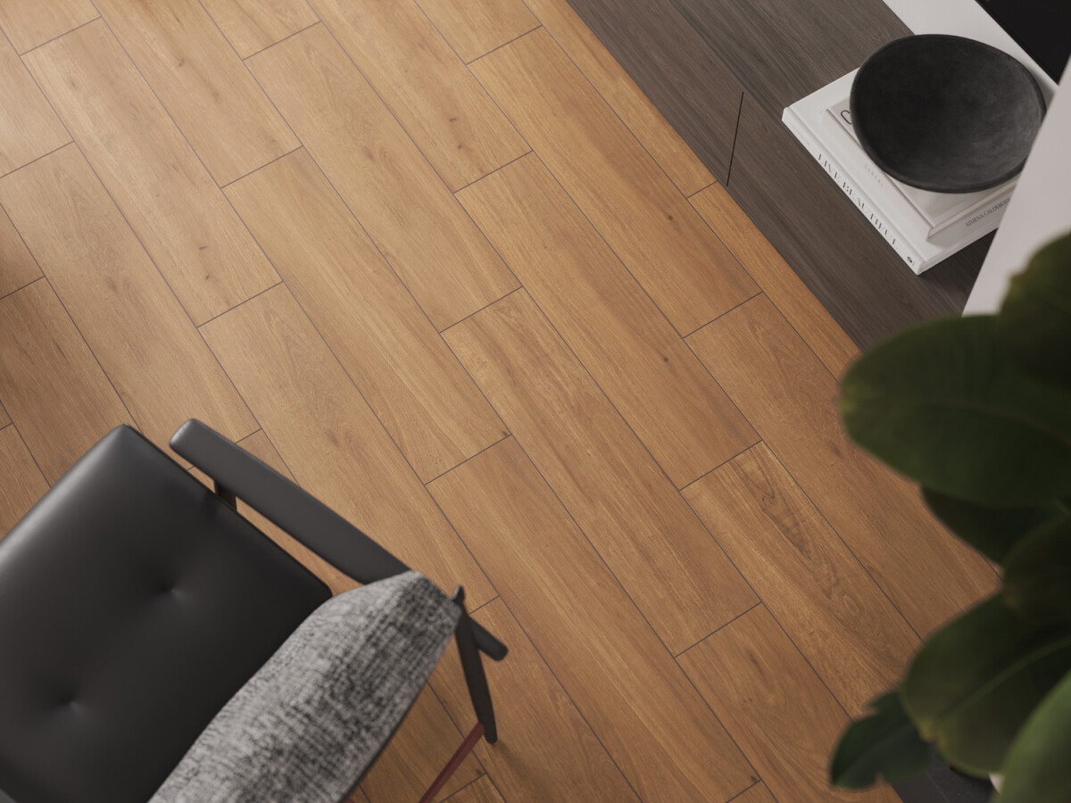 Керамогранит Cersanit Kauri Wood бежевый ректификат рельеф 21,8x89,8 A17938