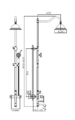 Haiba HB24181-5 Душевая система с изливом