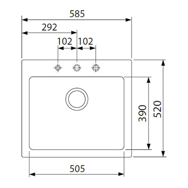 Franke MRG 610-58 кухонная мойка fragranite+ белый 58,5 х 52 см