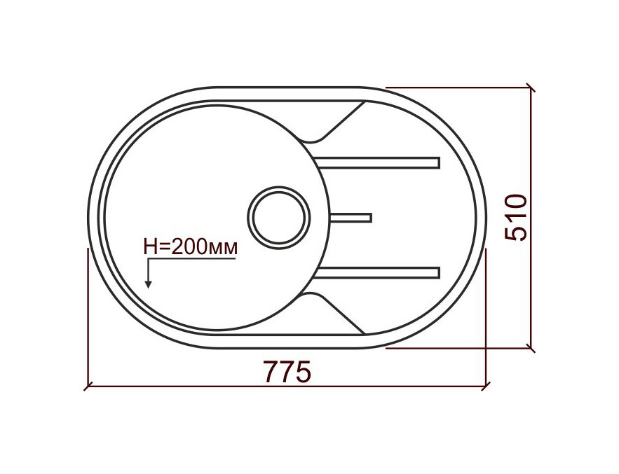 Tolero R-116 кухонная мойка бежевый 50 х 77.5 см