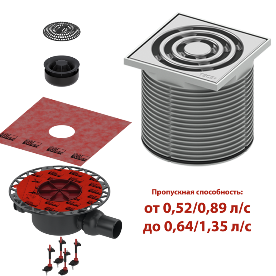 Tece Drainpoint S KDP-S120 Душевой трап 100*100 мм