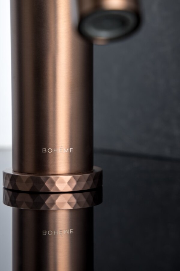 Смеситель для раковины Boheme Stick ручка Diamond Copper Brushed 121-CB