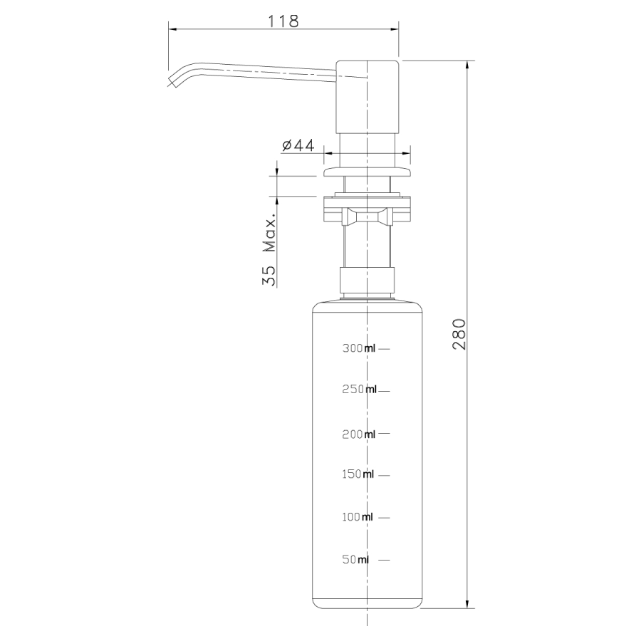 Lemark дозатор для жидкого мыла врезной LM8201S