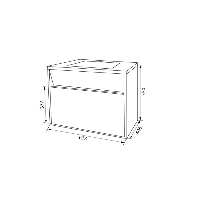 Iddis Esper тумба 60 см с раковиной ESP60W0i95K