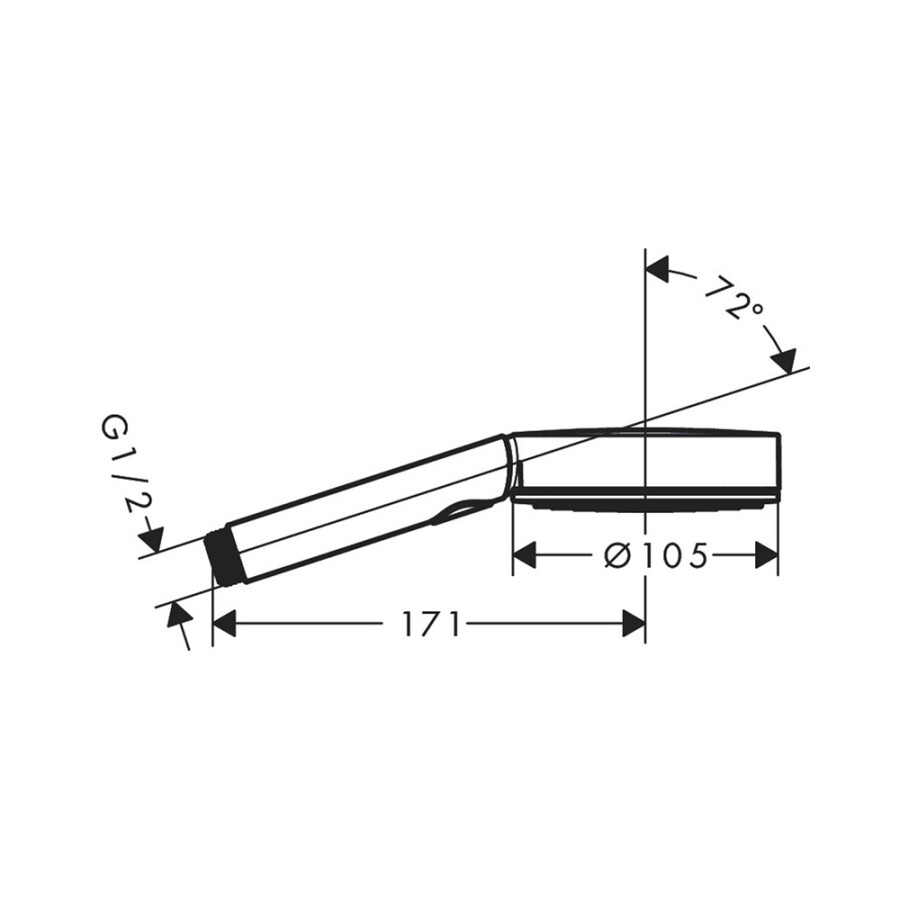 Hansgrohe Pulsify Select S Ручной душ 105 3jet Activation черный матовый 24100670