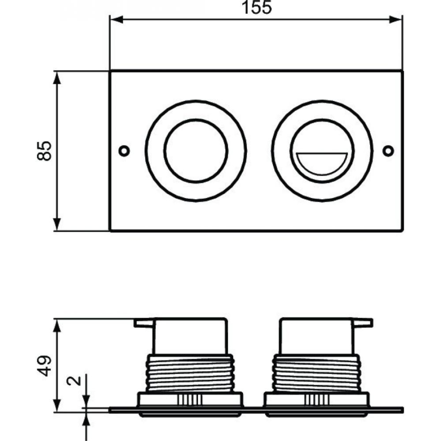 Ideal Standard антивандальная панель смыва R0134MY