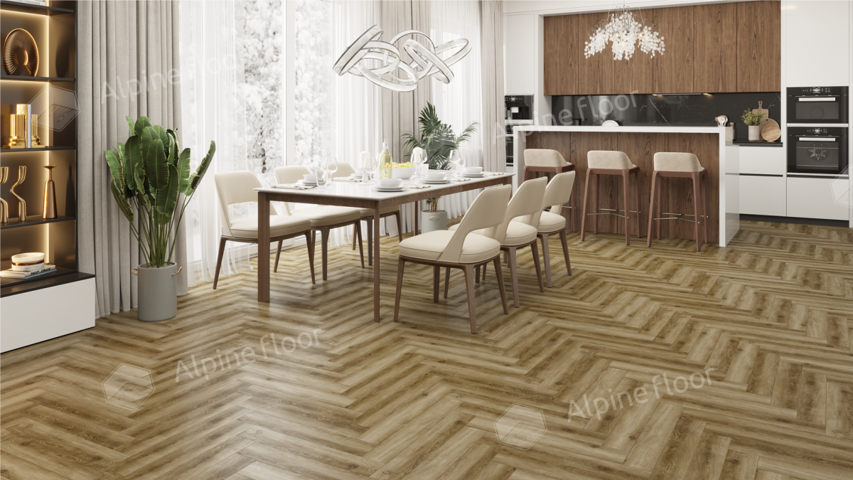 Ламинат Alpine Floor Herringbone 12 Pro, LF106-9A Дуб Марсель 606 х 101 х 12 mm