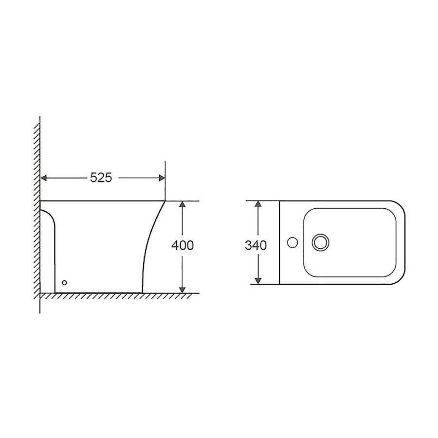 Azario Fretta Square биде напольное AZ-1215C