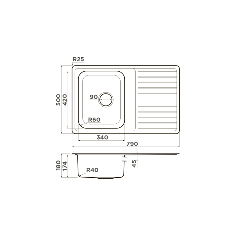 Omoikiri SAGAMI 79 IN мойка кухонная нержавеющая сталь 4993735