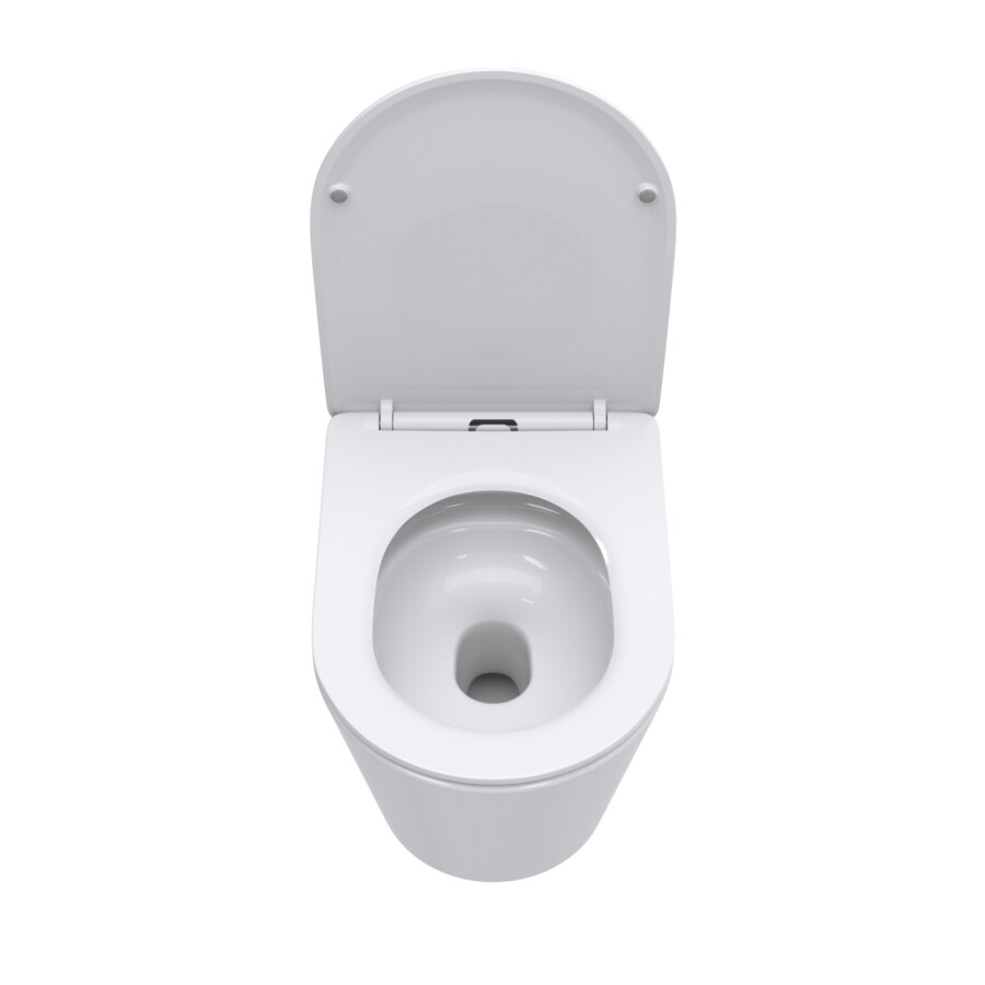 Унитаз приставной безободковый с сиденьем и смывом TORNADO BelBagno FLAY-TOR BB1003CB-TOR/SC