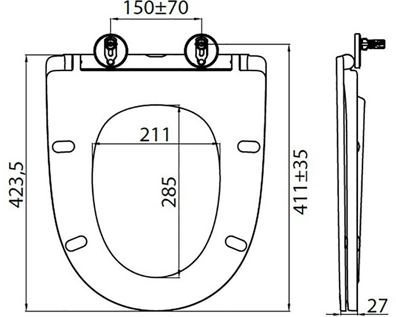 BelBagno крышка-сиденье из дюропласта с механизмом SoftClose BB045/051SC