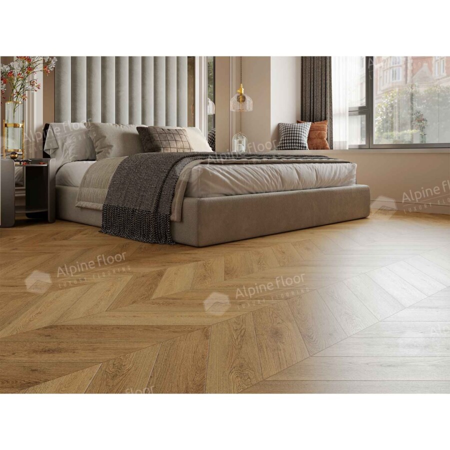 Alpine Floor Chevron Alpine SPC ламинат Дуб Буна ЕСО 18-15 600х127х5 mm