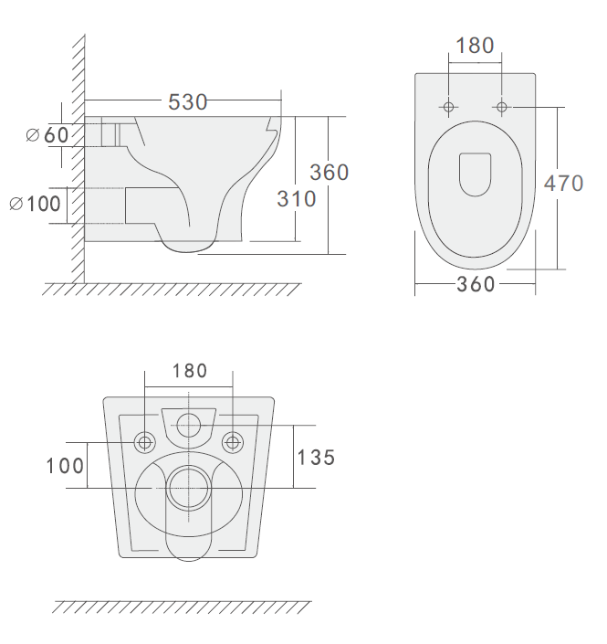 Унитаз подвесной Boheme Fiore Белый глянец c крышкой, Торнадо 978-SET-W
