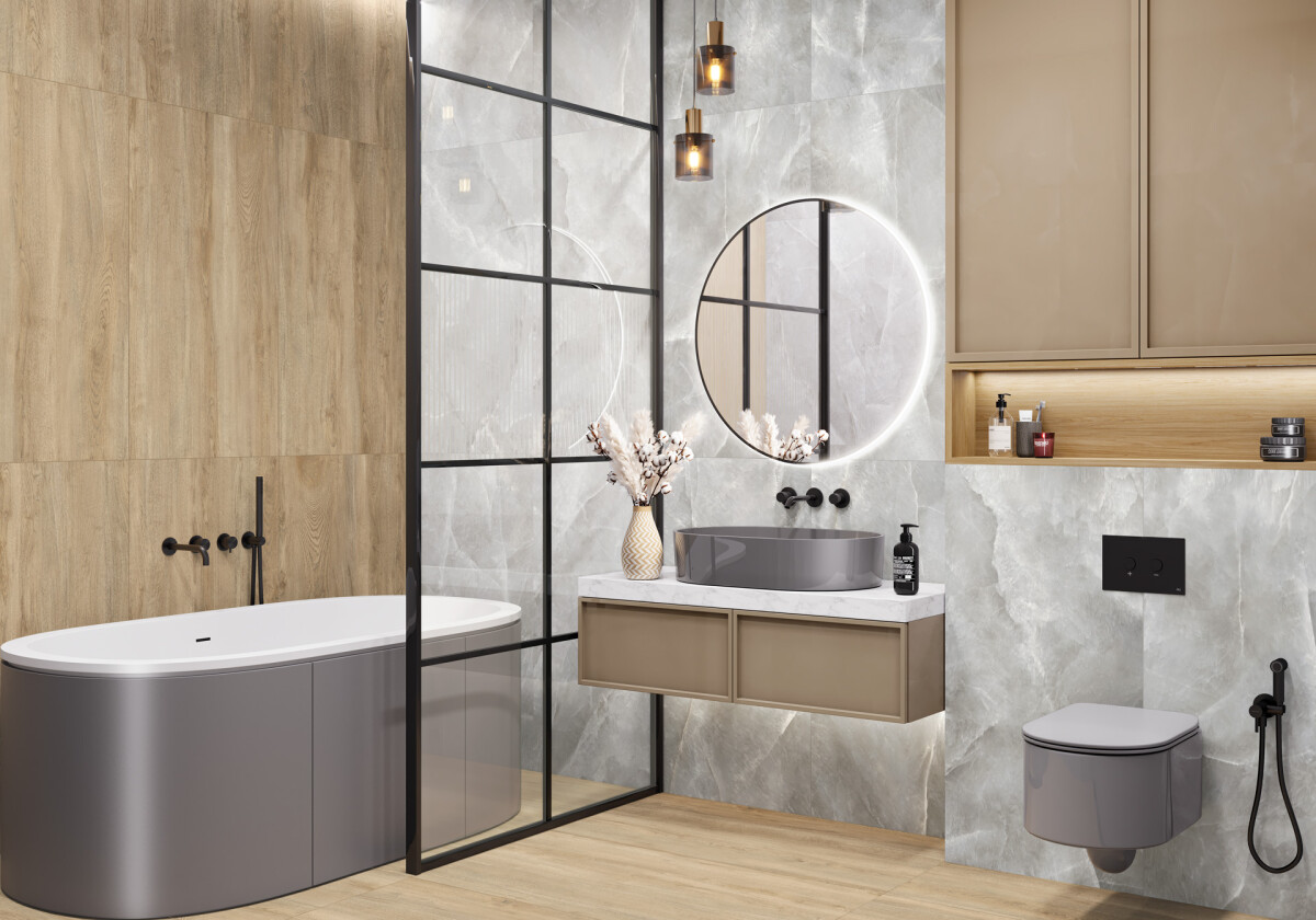 Delacora Salt Gray лаппатированный карвинг Керамогранит 600 x 1200 x 9.5 D120246L