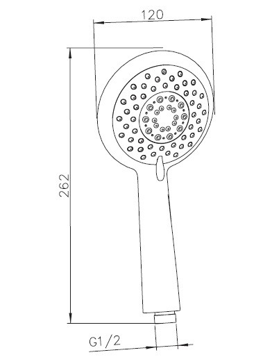 Ручной душ Imprese W120SL5 120 мм