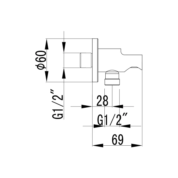 Lemark подключение для душевого шланга LM4885B