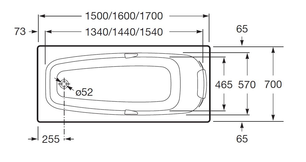 Roca Sureste 160*70 ванна акриловая Z.RU93.0.278.7