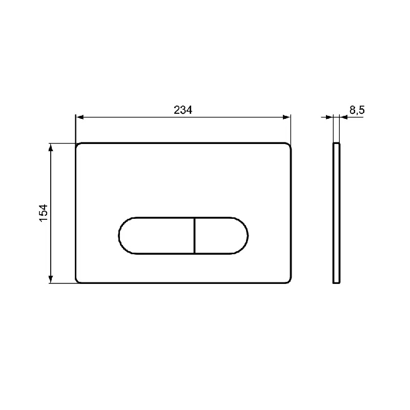 Кнопка смыва Ideal Standard OLEAS M1 чёрная R0115A6