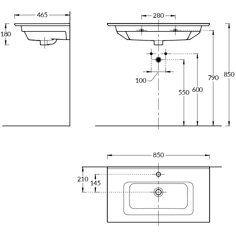 Kerama Marazzi Piano раковина мебельная 85 PI.wb.85