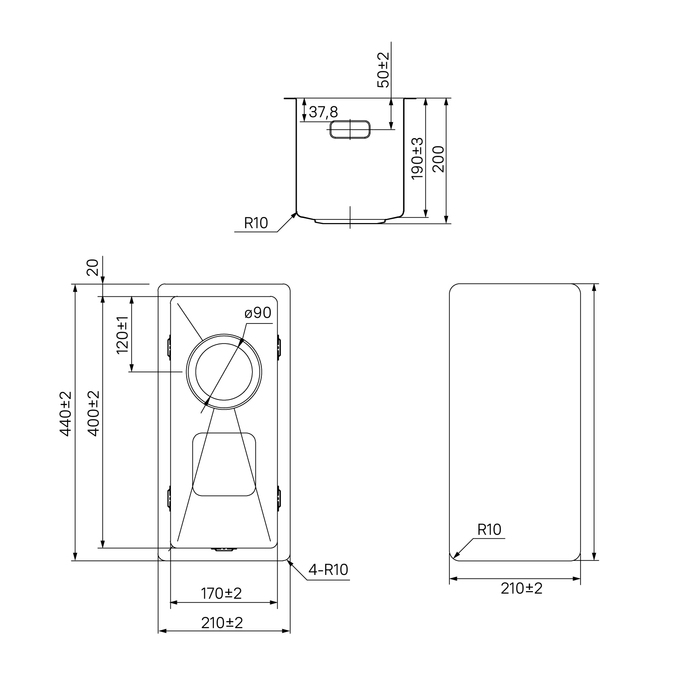 Iddis Edifice комплект моек из нерж. стали, цвет золото EDI44B0i77