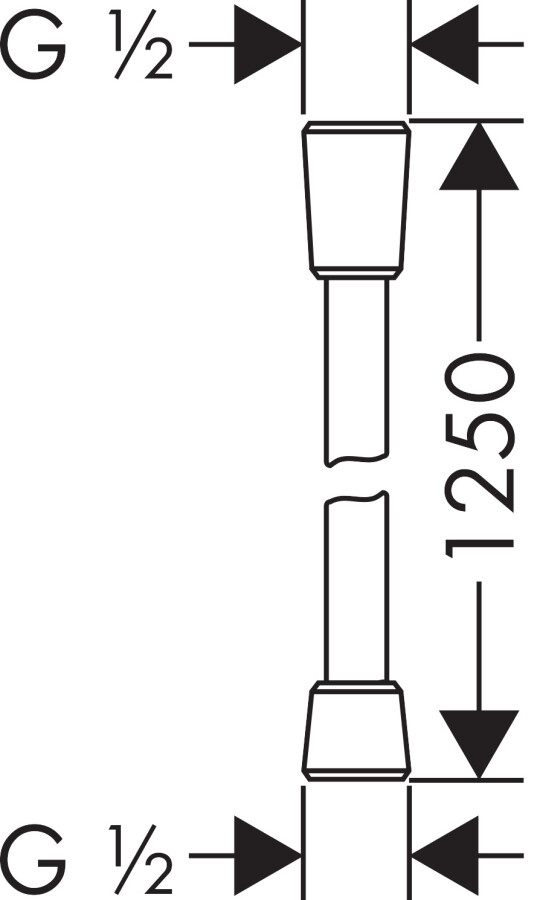 Hansgrohe Isiflex Душевой шланг 125 см черный матовый 28272670