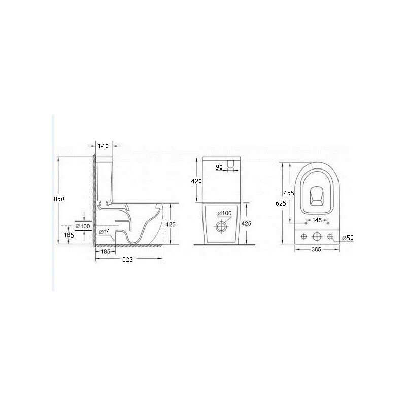 Esbano Ripoll-C Matt Black ESUNRIPOCMB унитаз напольный