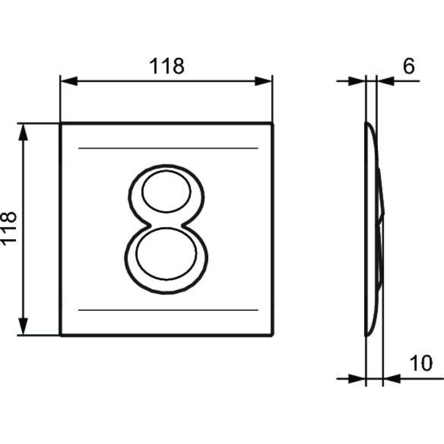 Ideal Standard антивандальная панель смыва R0136AA