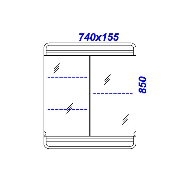 Зеркало-шкаф Aqwella Корсика 70 74*85 Kor.04.07