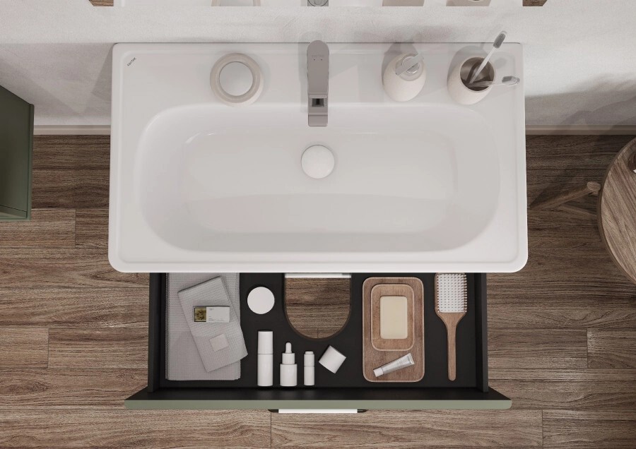 Тумба под раковину AQUATON Нео-Классика 85 2 ящика, кипарис 1A286301NC5E0