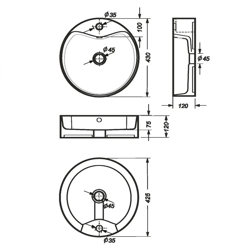 Sanita Luxe Best Shelf раковина белая BST43SLWB01SH