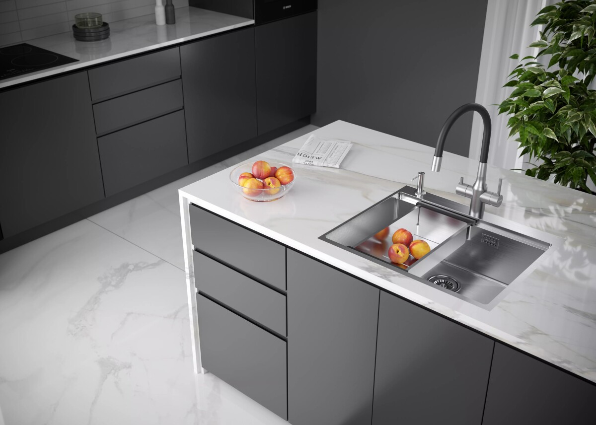 Смеситель для кухни под фильтр с гибким изливом Salix Sa213419-NI