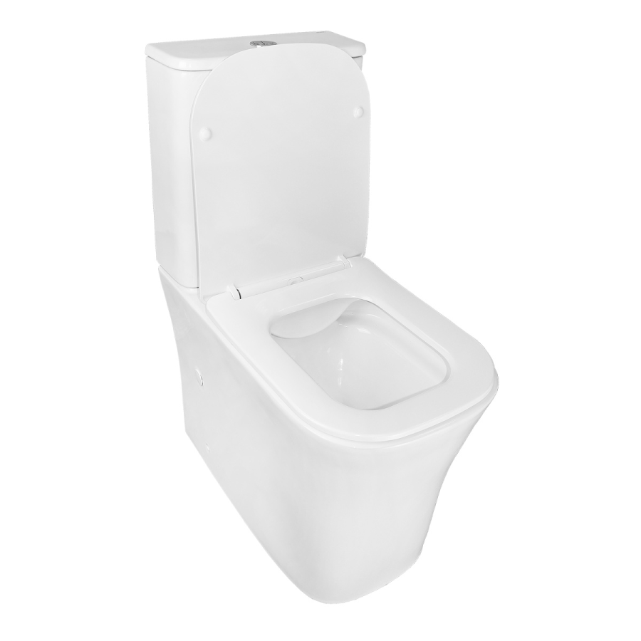 Azario ANTEO SQUARE унитаз напольный безободковый с сиденьем микролифт AZ-1218A
