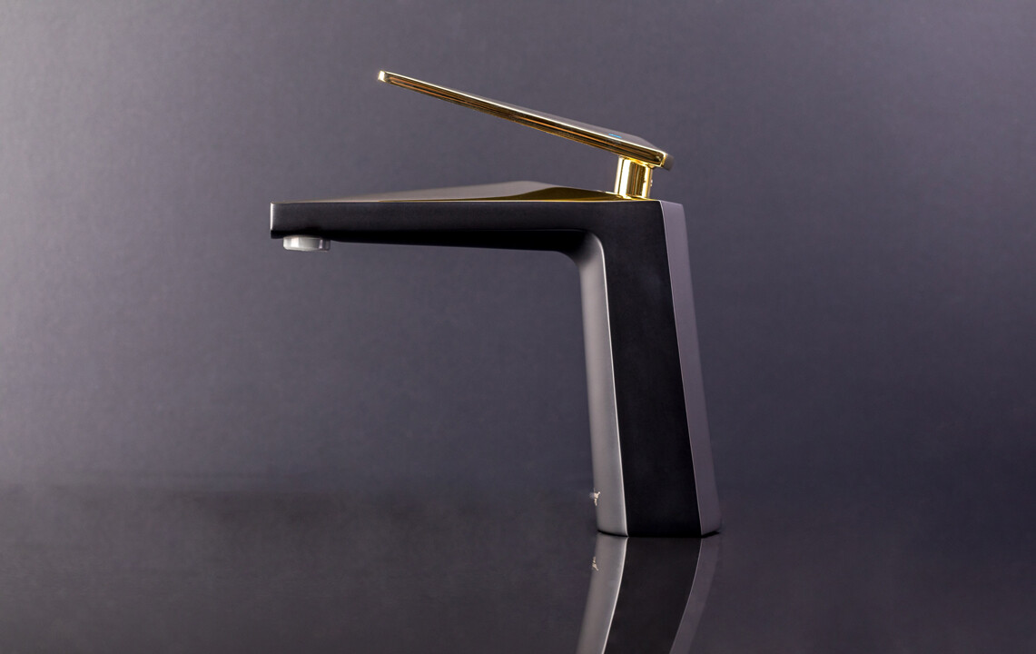 Смеситель для биде Boheme Venturo Черный / Золото 386-B