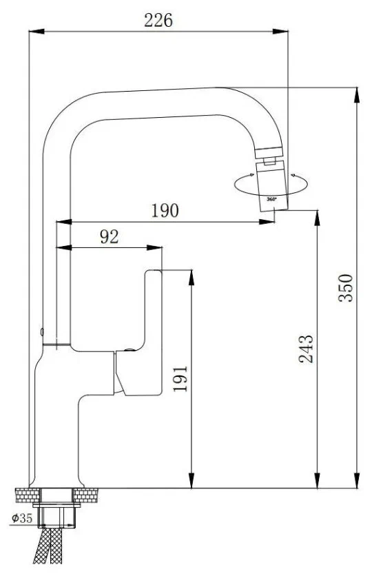 Haiba смеситель для кухни HB70814-7