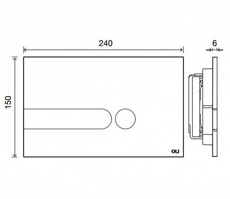 Панель механическая двойная OLI I-PLATE, пластик soft-touch черный 670005