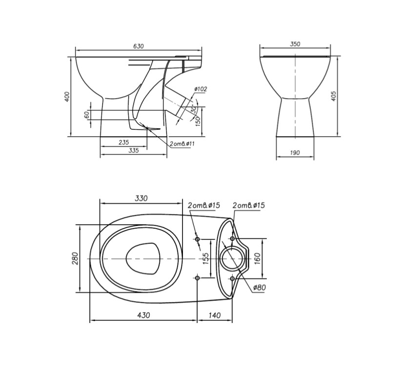 Ifo Arret RS033602000 унитаз напольный