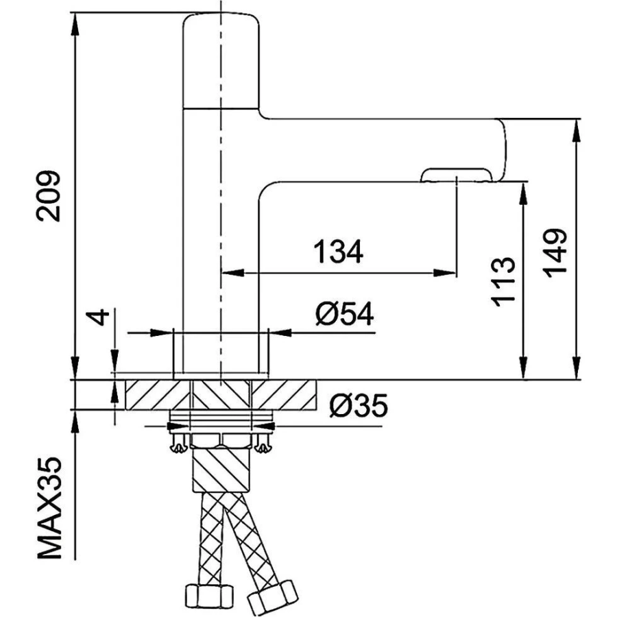 Смеситель для раковины Gappo G1052-88