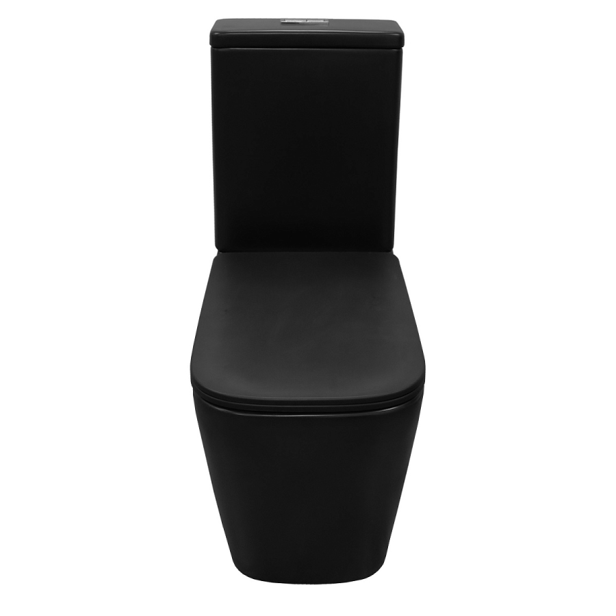 Azario Black King унитаз напольный безободковый с сиденьем микролифт AZ-8303D