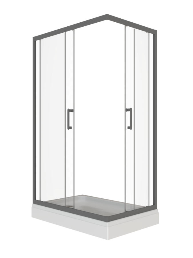 Triton pro Душевое Ограждение Фикс-Графит 120х80 Щ0000077405