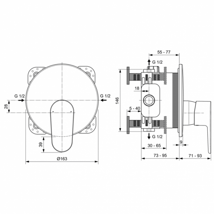 Ideal Standard Cerafine смеситель для душа A7349AA