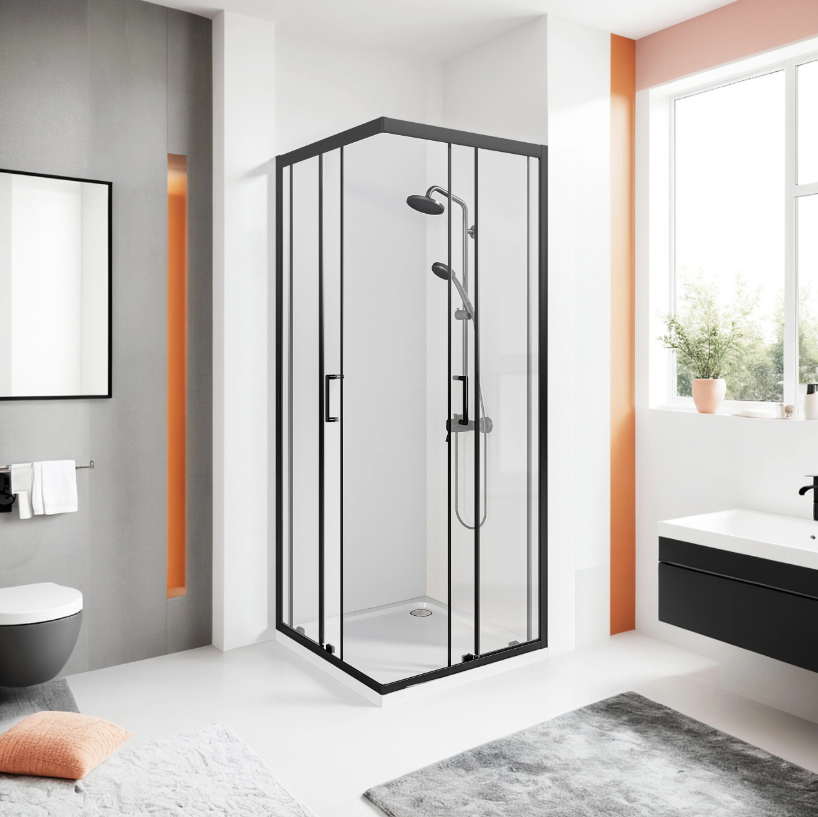 BAS Cube CR-80-C-B душевое ограждение 800х800х1900 Черный КУ00019