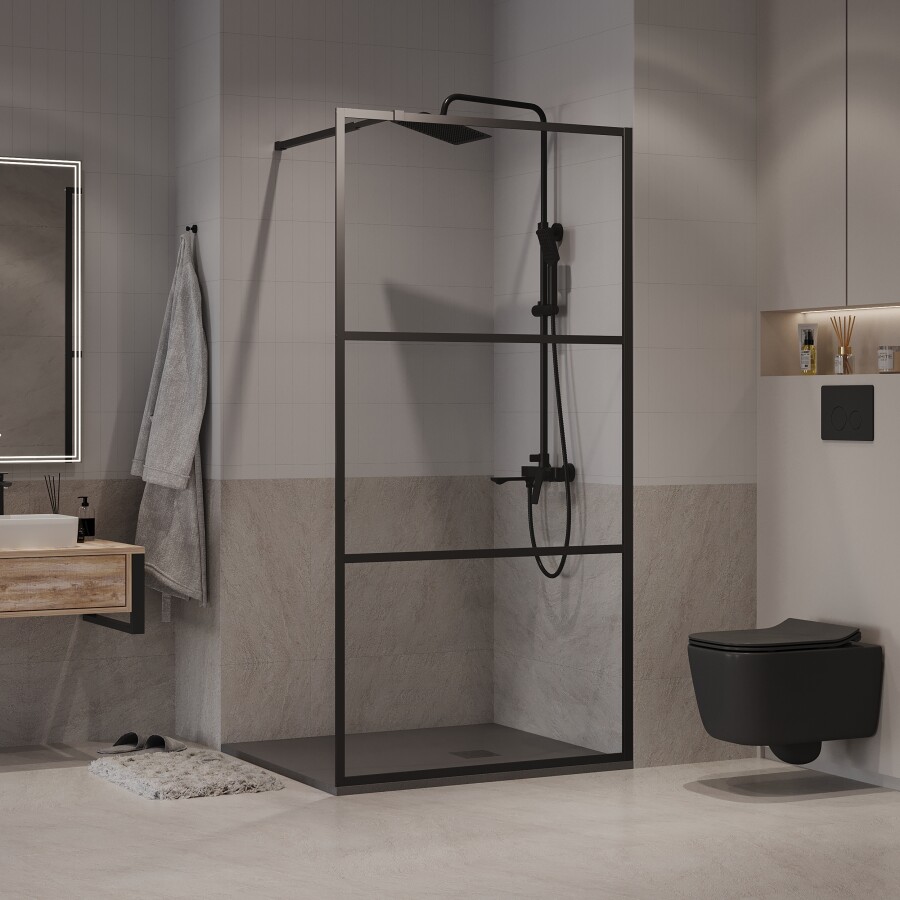Душевая перегородка Niagara Nova NG-688-12BLACK (120х195)