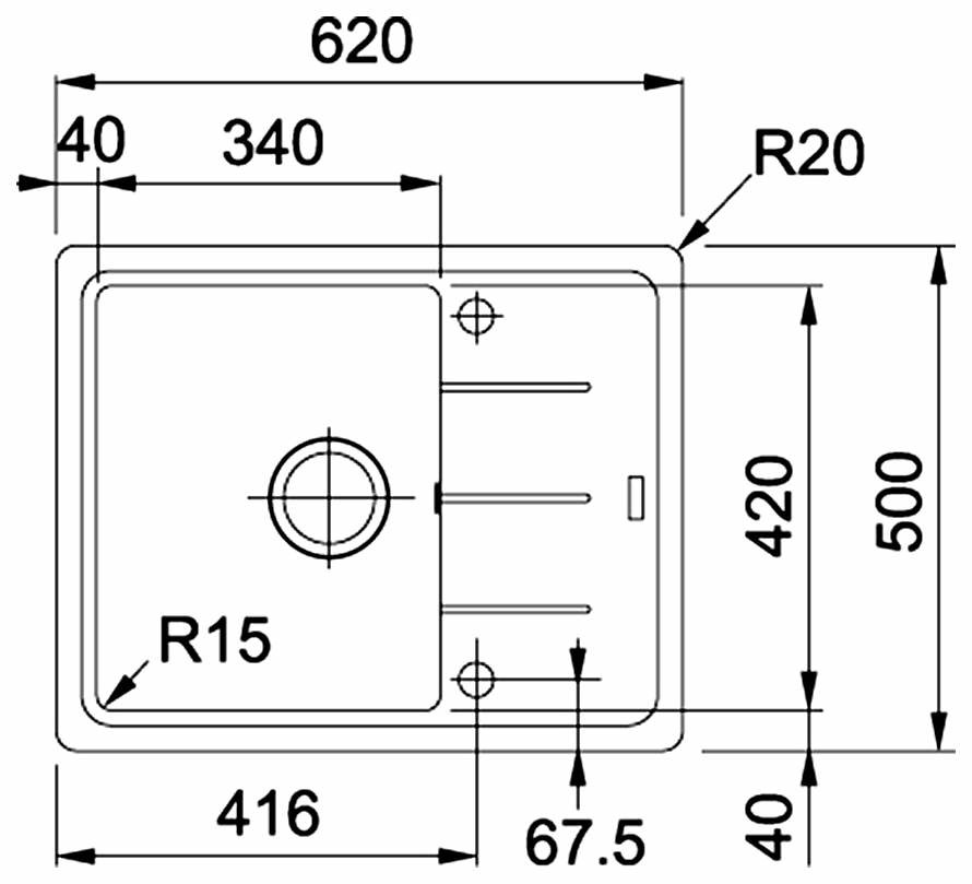 Franke BSG 611-62 кухонная мойка fragranite+ белый 62 x 43,5 см