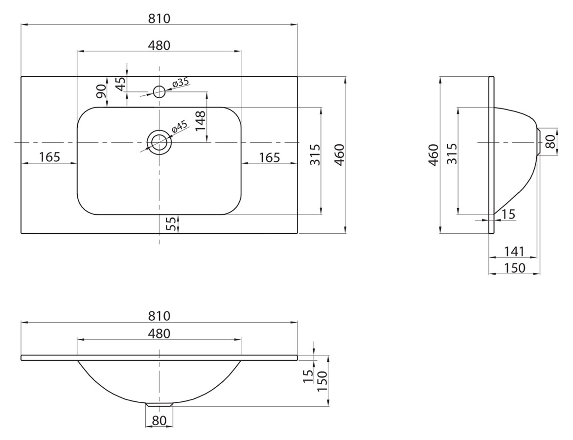 BelBagno BB810/465-LV-VTR-BL Стеклянная раковина глянцевая