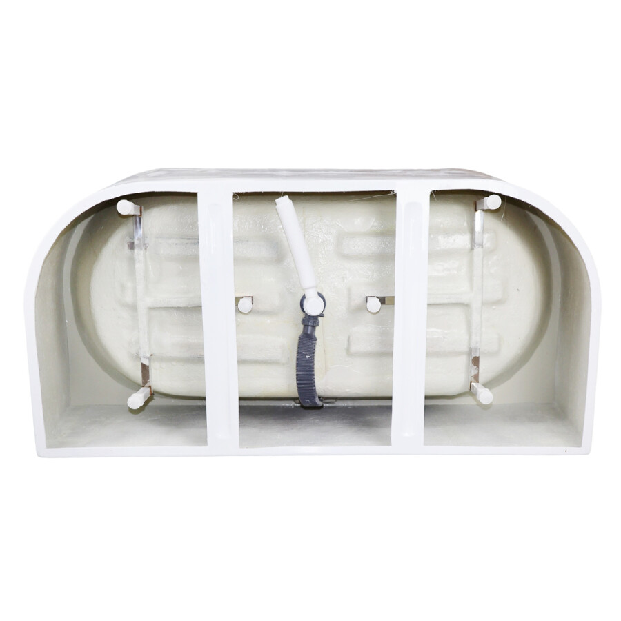 Ванна акриловая Azario Melado 1700х800х580, пристенная, в комплекте с сифоном и металлическими ножками, белый AZ-7005-17W