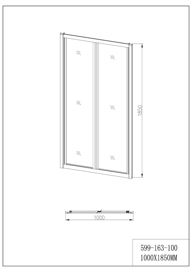 Eger 599-163 Bifold Душевые двери 100*185