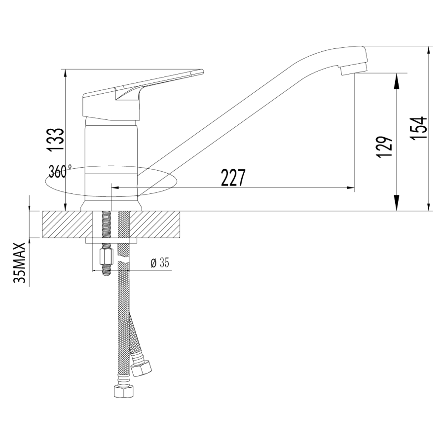 Lemark Omega смеситель для кухни LM3104C